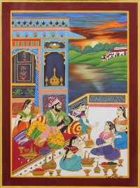 Yamna Ghayoor, 8.5 x 11 Inch, Gouache On Wasli,  Mughal Painting, AC-YMGH-004